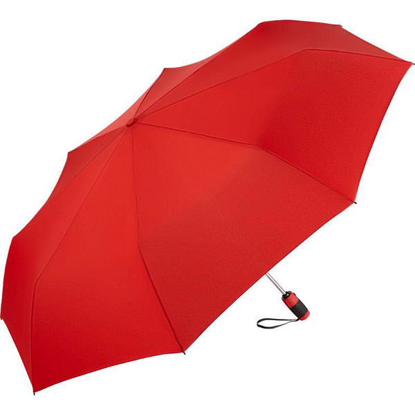 Parapluie de poche publicitaire manche droit  Rouge