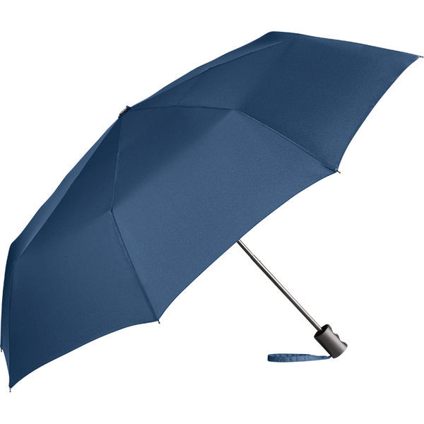 Parapluie de poche publicitaire manche pliant  Marine