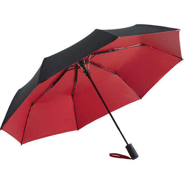 Parapluie de poche personnalisable |Ouverture automatique Noir Rouge