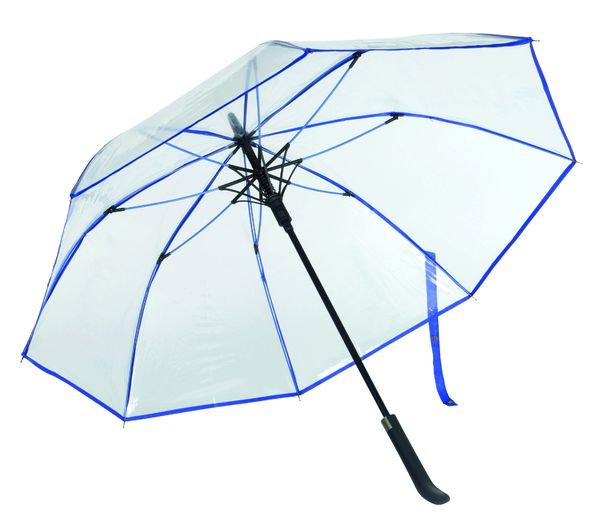 Parapluie publicitaire automatique|VIP Bleu Transparent