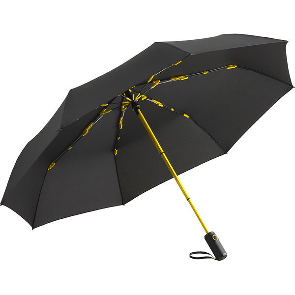 Parapluie de poche publicitaire | Folix Noir Jaune