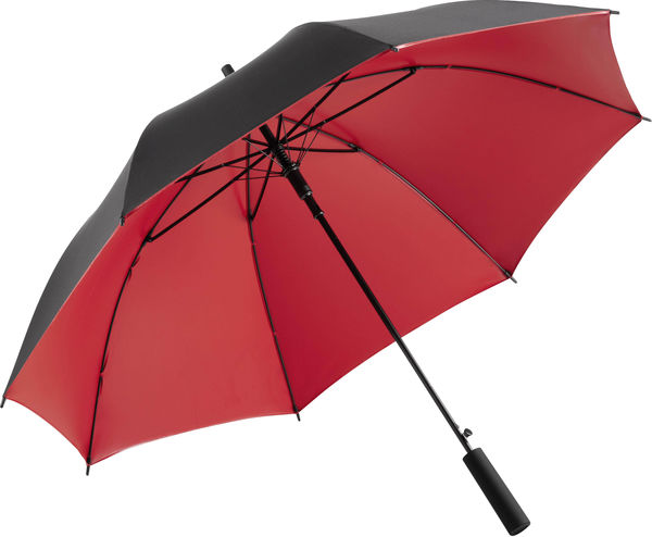 Parapluie publicitaire manche droit  Noir Rouge