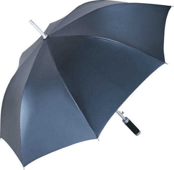 Parapluie publicitaire manche droit Gris métallique Noir