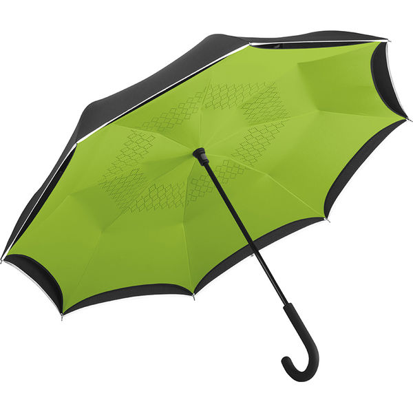 Parapluie publicitaire|Standard inversé Noir Lime