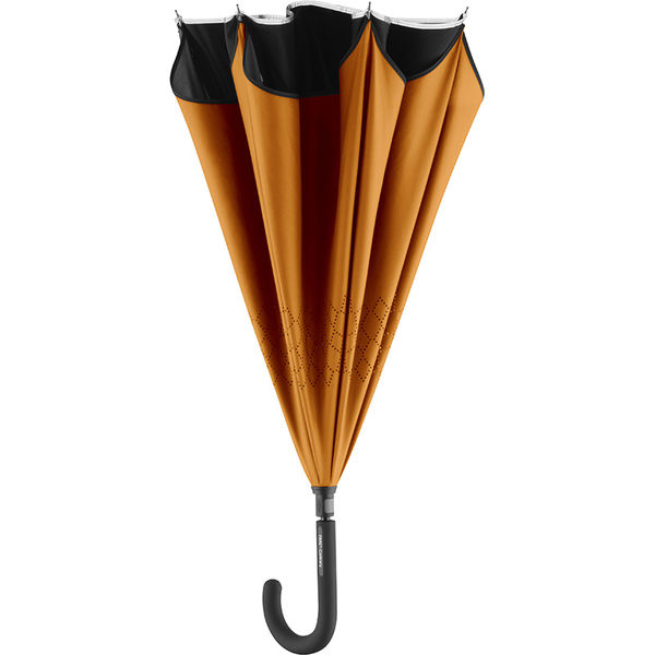 Parapluie publicitaire|Standard inversé Noir Orange