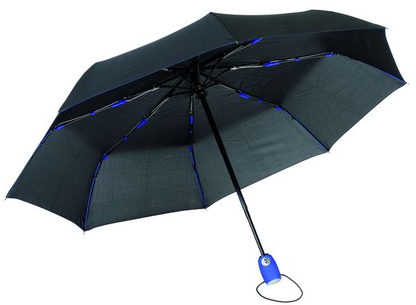 Parapluie publicitaire tempête automatique|STREETLIFE Bleu Noir