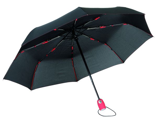 Parapluie publicitaire tempête automatique|STREETLIFE Noir Rouge