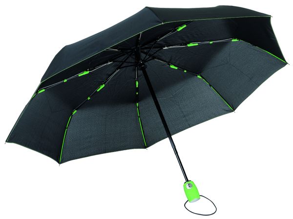 Parapluie publicitaire tempête automatique|STREETLIFE Noir Vert clair