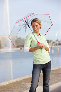 Achat parapluie publicitaire Transparent Orange 6