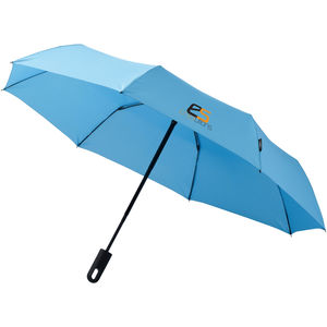 Parapluie Automatique Blanc Imprime Bleu