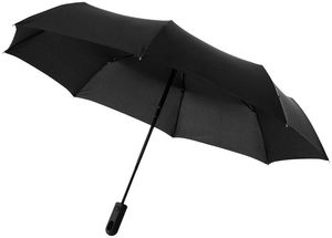Parapluie Automatique Blanc Imprime Noir 1