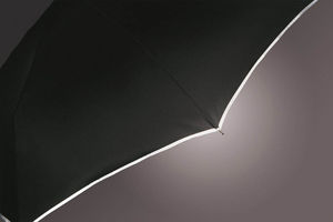 Parapluie pliant cuir Noir 4