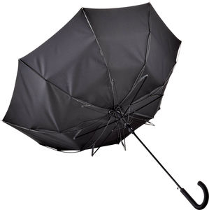 Parapluie publicitaire brillant Argent Noir 2