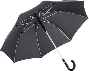 Parapluie publicitaire manche cann Anthracite Blanc