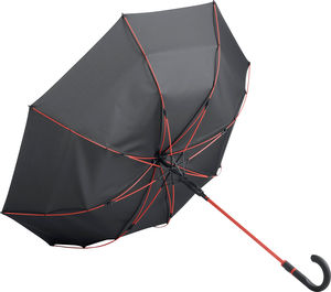 Parapluie publicitaire manche cann Anthracite Rouge 1