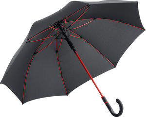 Parapluie publicitaire manche cann Anthracite Rouge 2