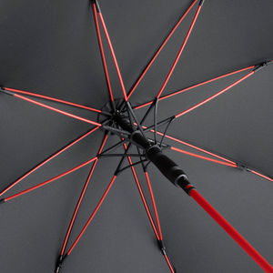 Parapluie publicitaire manche cann Anthracite Rouge 4