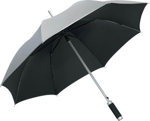 Parapluie publicitaire manche droit Argent Noir 1