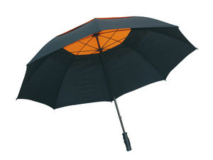 Parapluies publicitaires golf Noir Orange