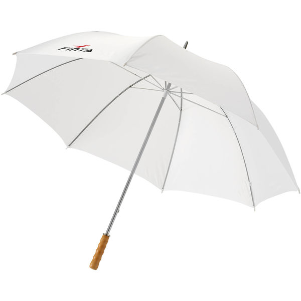 Grand Parapluie Droit Personnalise Blanc
