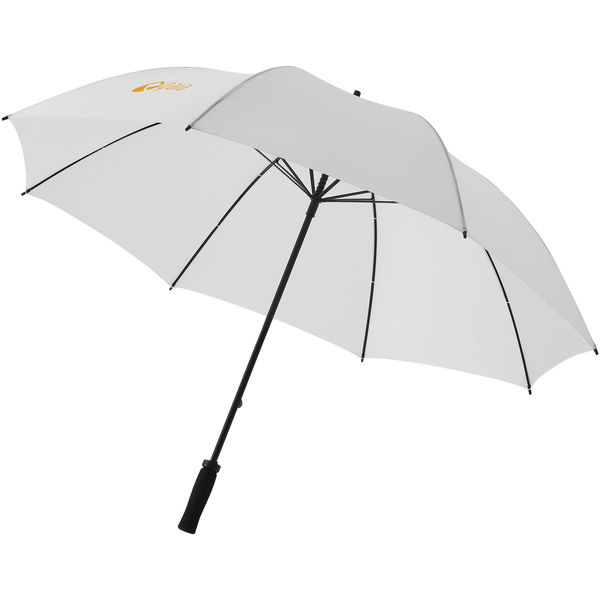 Grand Parapluie Tempete Fibre Verre Imprime Blanc