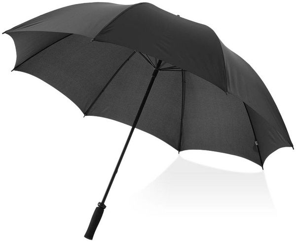 Grand Parapluie Tempete Fibre Verre Imprime Noir