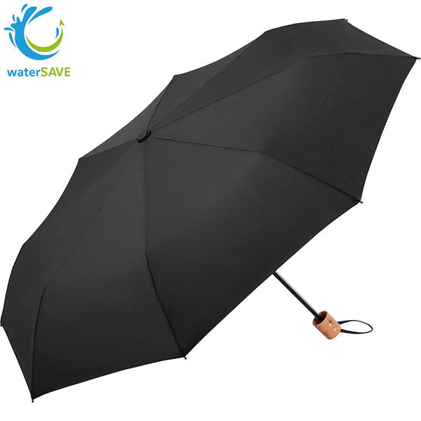 Paraplui de poche personnalisable|8 panneaux Noir
