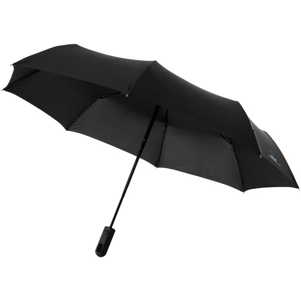 Parapluie Automatique Blanc Imprime Noir