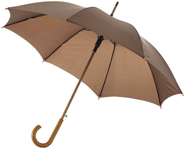 Parapluie Automatique Canne Personnalise Marron