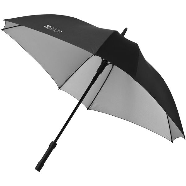 Parapluie Automatique Fibre De Verre Imprime Noir Argent
