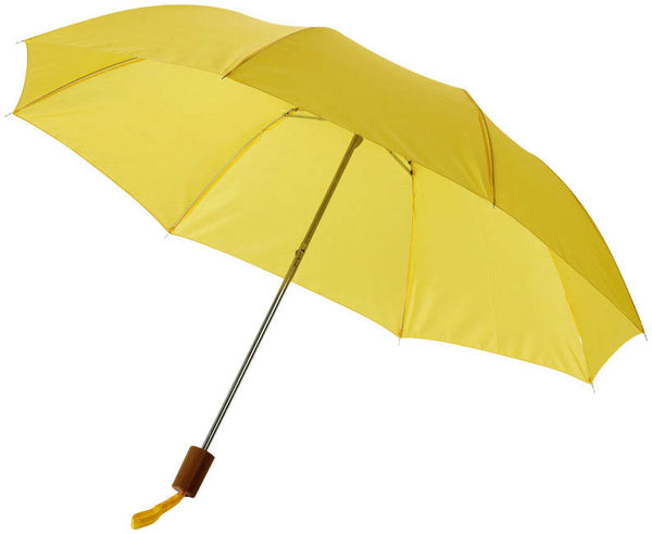 Parapluie De Poche Blanc Personnalise Jaune 1
