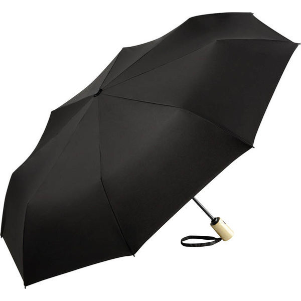 Parapluie de poche publicitaire manche pliant  Noir