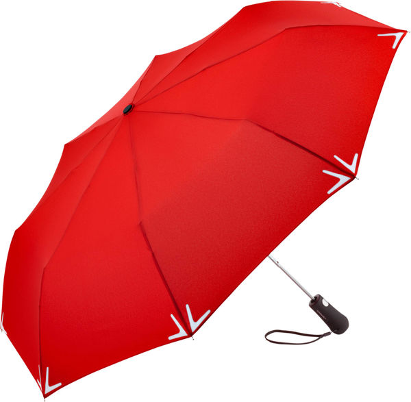 Parapluie de poche publicitaire manche pliant Rouge