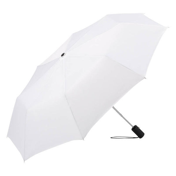 Parapluie de poche publicitaire manche pliant  Blanc