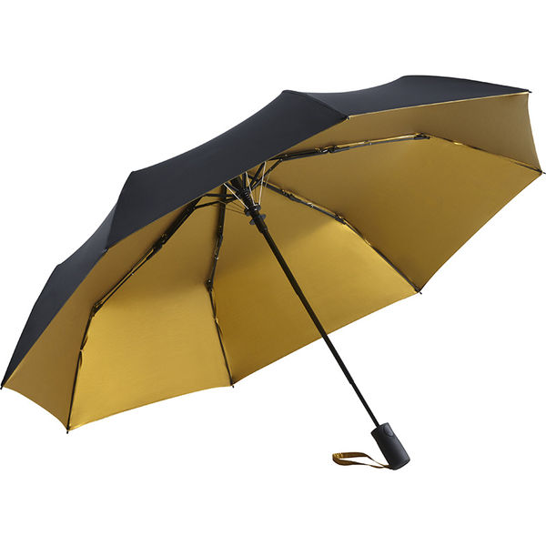 Parapluie de poche personnalisable |Ouverture automatique Noir Doré