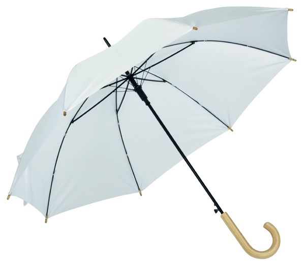 Parapluie publicitaire automatique|LIPSI Blanc