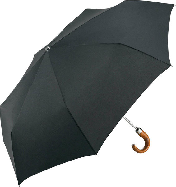Parapluie publicitaire canne bois Noir
