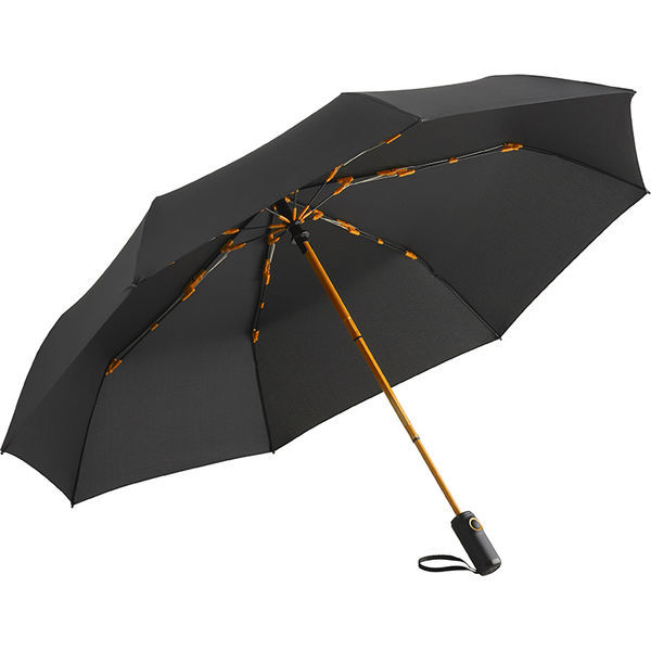 Parapluie de poche publicitaire | Folix Noir Orange