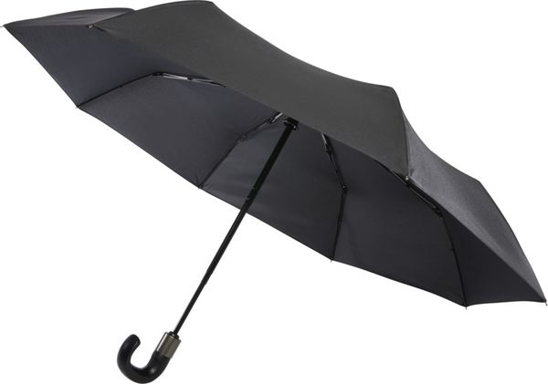 Parapluie publicitaire poignée courbe|Montebello Noir