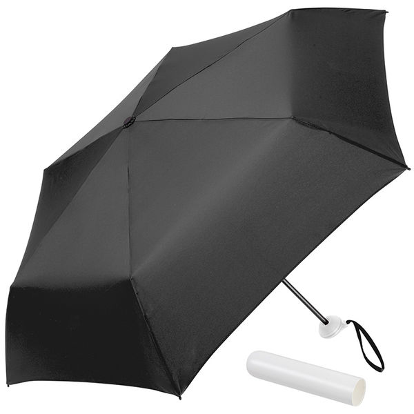 Parapluie publicitaire de poche|6 panneaux Noir Blanc