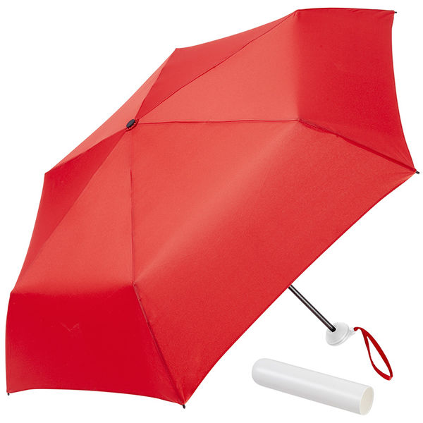 Parapluie publicitaire de poche|6 panneaux Rouge Blanc