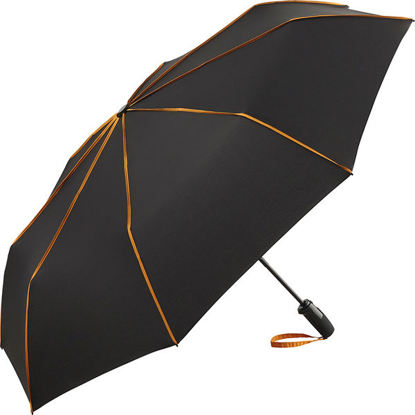 Parapluie publicitaire de poche déclencheur intégré Noir Orange