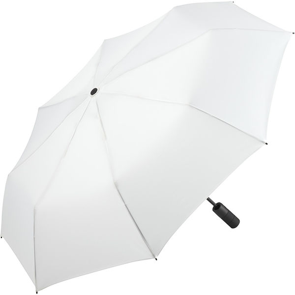 Parapluie publicitaire de poche poignée|Antidérapante Blanc