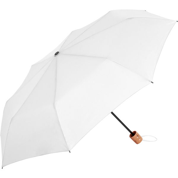 Parapluie publicitaire de poche|PET recyclé Blanc