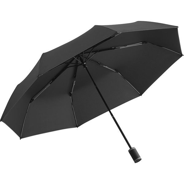 Parapluie de poche personnalisé | Oscar Noir Gris
