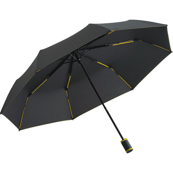 Parapluie de poche personnalisé | Oscar Noir Jaune