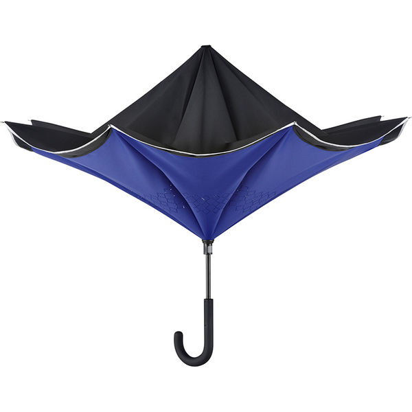 Parapluie publicitaire|Standard inversé Noir Bleu euro