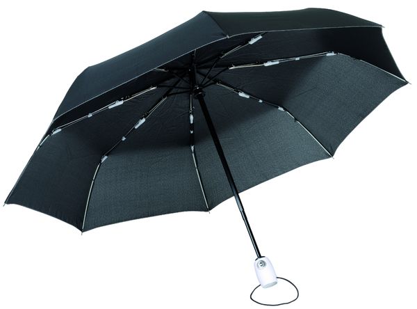 Parapluie publicitaire tempête automatique|STREETLIFE Blanc Noir