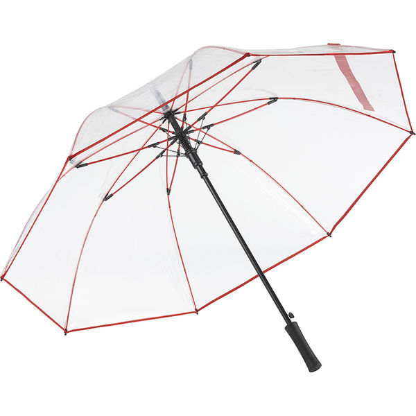 Parapluie puiblicitaire|Transparent Transparent Rouge