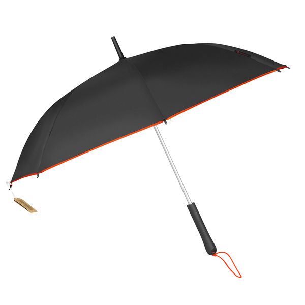 Parapluie Tempete Ecologique Personnalise Noir Rouge